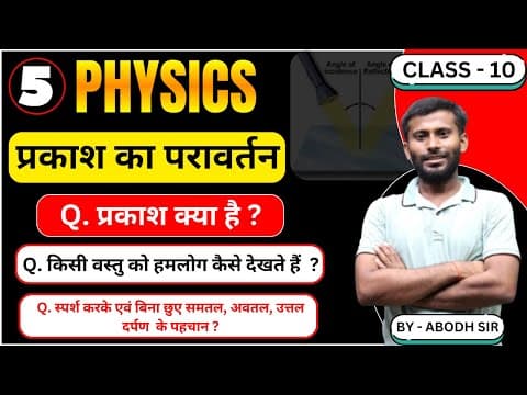 प्रकाश क्या है? | प्रकाश का परावर्तन | class 10 physics